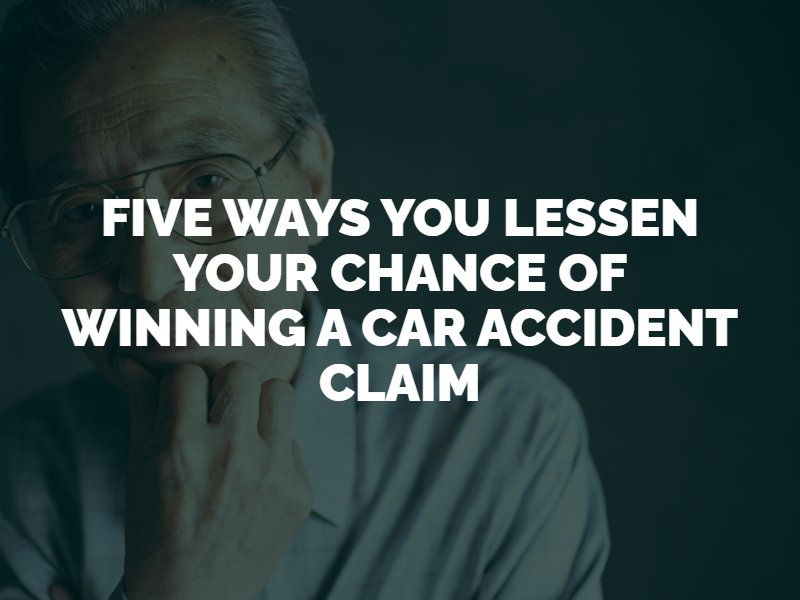 5 ways you lessen your accident claim