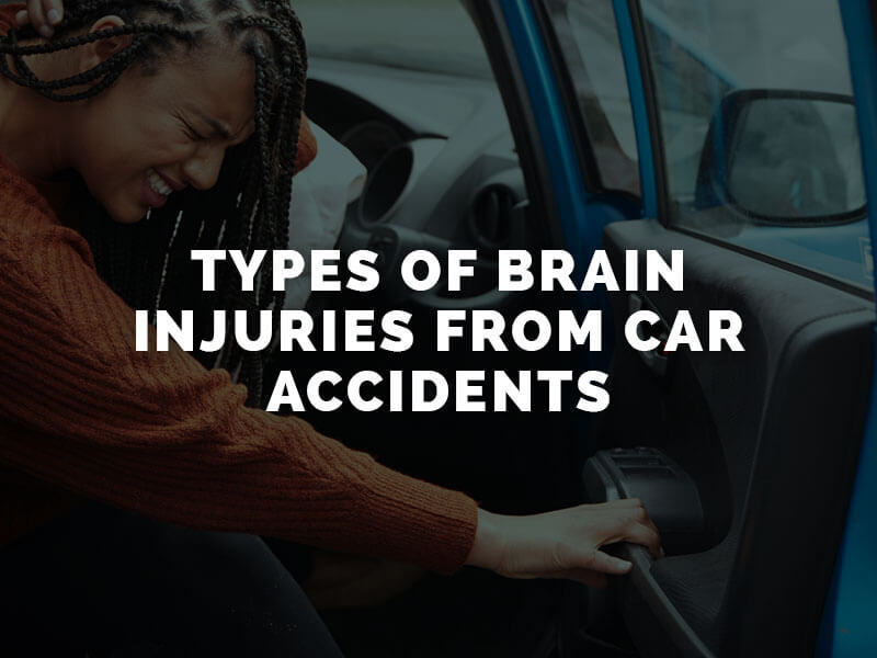 Woman with a brain injury after a car accident